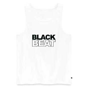 Electronic music blackbeat gift - Men's Premium Organic Tank Top - white - Front - AI Model Male 178 light (178cm)