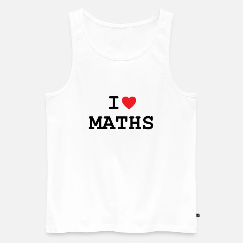 Ich liebe Mathematik - Männer Premium Bio Tank Top - Weiß