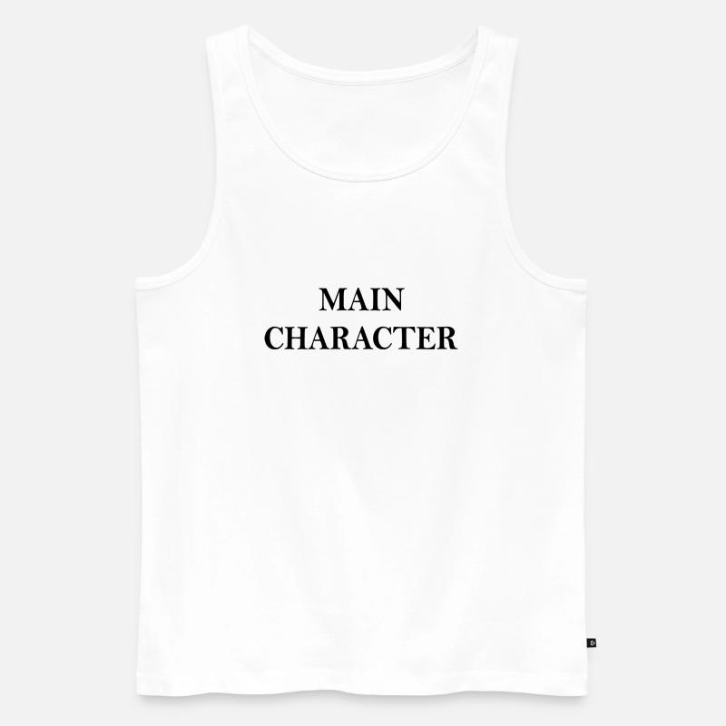 main character transparenter hintergrund - Männer Premium Bio Tank Top - Weiß
