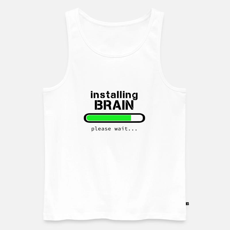 Installation von Brain - Männer Premium Bio Tank Top - Weiß