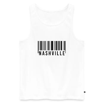 Nashville Barcode - Men's Premium Organic Tank Top - white - Front - AI Model Male 178 light (178cm)
