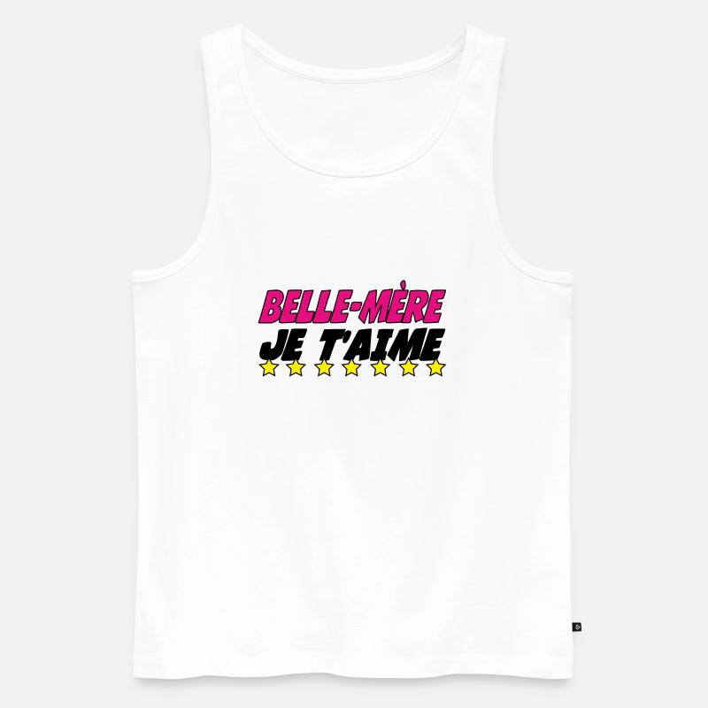 Stiefmutter, ich liebe dich - Männer Premium Bio Tank Top - Weiß