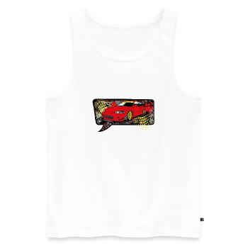 Red car bubble - Männer Premium Bio Tank Top - Weiß - Vorne - Michal (187cm)