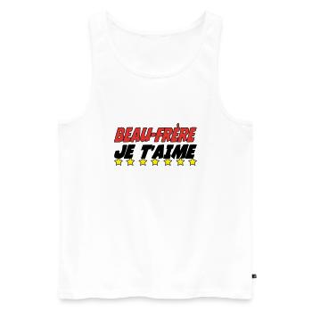 Brother-in-law I love you - Men's Premium Organic Tank Top - white - Front - Michal (187cm)