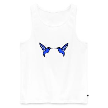 hummingbird bird 2 - Men's Premium Organic Tank Top - white - Front - Michal (187cm)