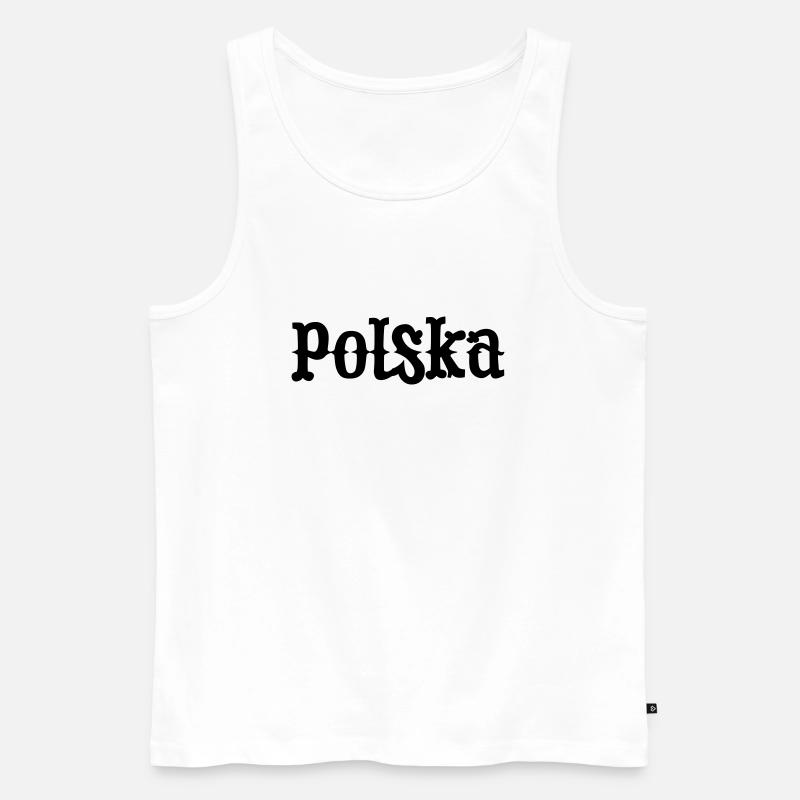 Polska Poland - Männer Premium Bio Tank Top - Weiß