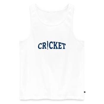 Cricket Lettering with Bat - Kricket - Männer Premium Bio Tank Top - Weiß - Vorne - Michal (187cm)