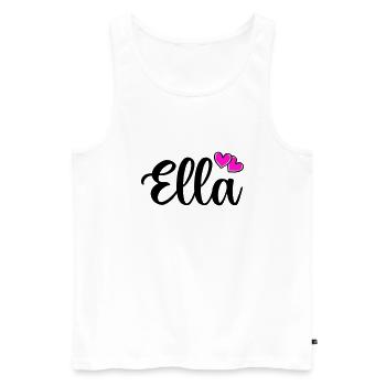 ella name - Männer Premium Bio Tank Top - Weiß - Vorne - AI Model Male 178 light (178cm)