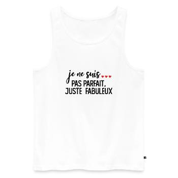Nicht perfekt, aber fabelhaft 2 - Männer Premium Bio Tank Top - Weiß - Vorne - Michal (187cm)