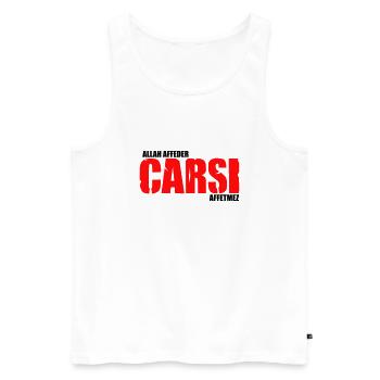 carsi - Débardeur bio Premium Homme - blanc - Devant - AI Model Male 178 light (178cm)