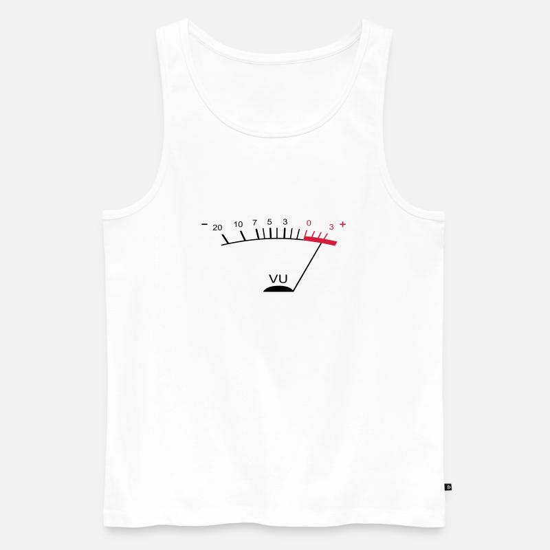 vu meter ii DE - Männer Premium Bio Tank Top - Weiß