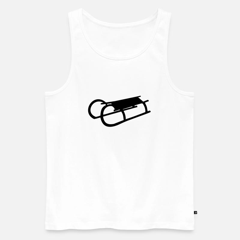 Schlitten - Männer Premium Bio Tank Top - Weiß