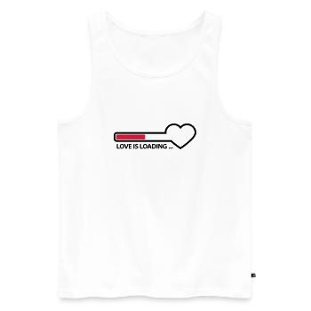 love_is_loading_2c - Débardeur bio Premium Homme - blanc - Devant - Michal (187cm)