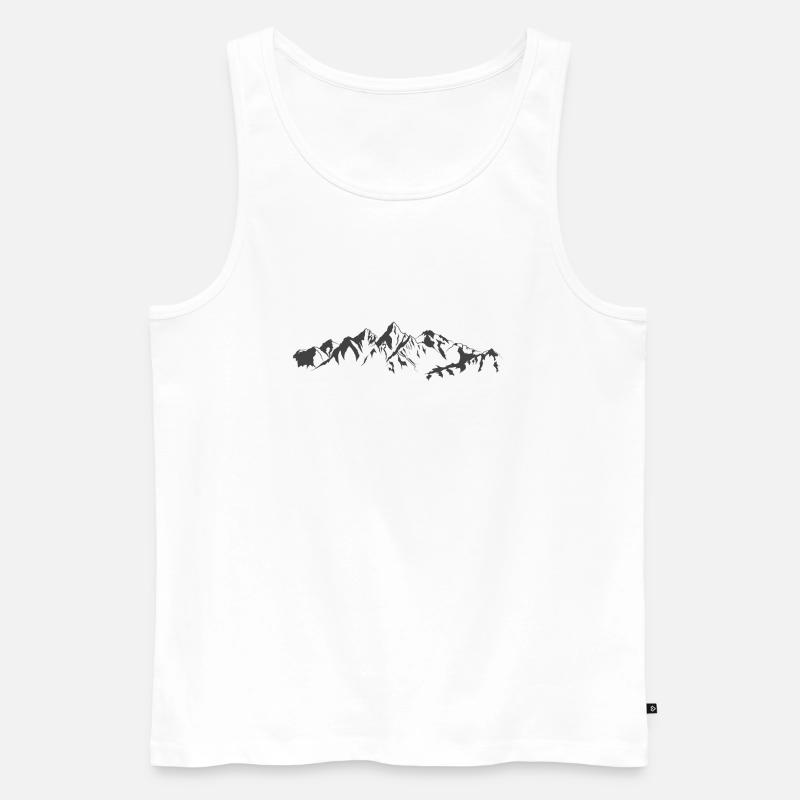 Die Berge - Männer Premium Bio Tank Top - Weiß