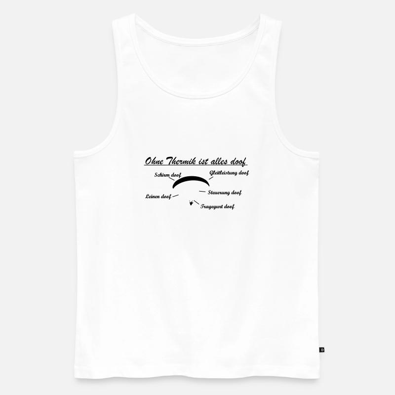 ohne thermik Geschenk - Männer Premium Bio Tank Top - Weiß