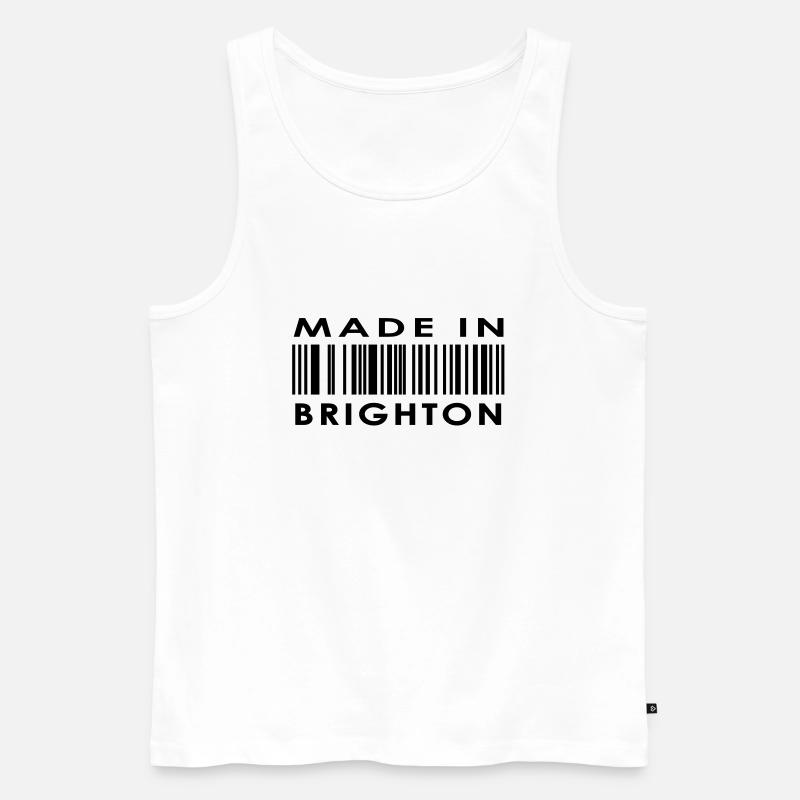 Made in Brighton - Männer Premium Bio Tank Top - Weiß