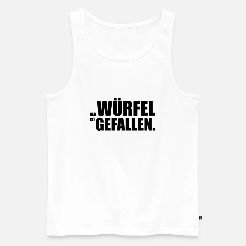 Der Würfel ist gefallen - Männer Premium Bio Tank Top - Weiß