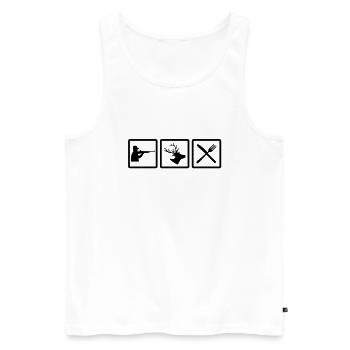 hunting fun - Débardeur bio Premium Homme - blanc - Devant - Michal (187cm)