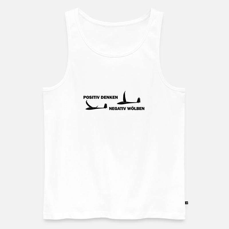 Positiv Segelflieger Geschenk - Männer Premium Bio Tank Top - Weiß