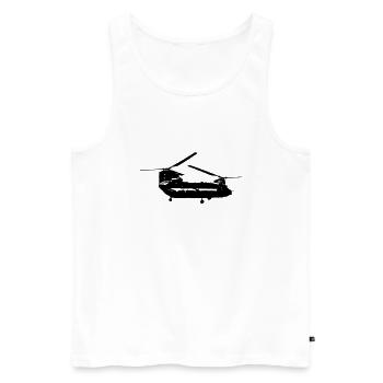 helicoptere_chinook - Débardeur bio Premium Homme - blanc - Devant - Michal (187cm)