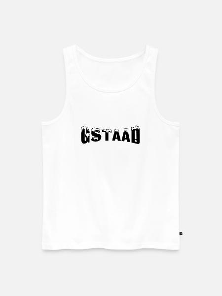Gstaad Skiort (Schnee) - Männer Premium Bio Tank Top - Weiß