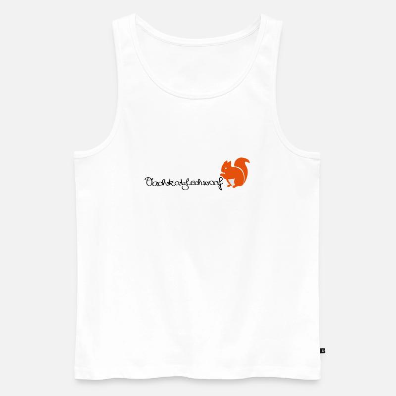 Oachkatzlschwoaf - Eichhörnchen - Eichkätzchen - Männer Premium Bio Tank Top - Weiß