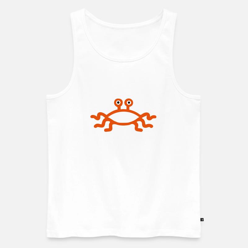 Fliegendes Spaghettimonster - Männer Premium Bio Tank Top - Weiß