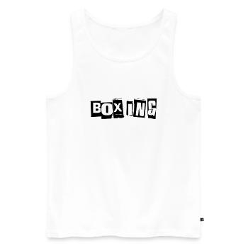 boxing - Débardeur bio Premium Homme - blanc - Devant - AI Model Male 178 light (178cm)
