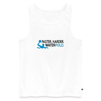 water polo - Männer Premium Bio Tank Top - Weiß - Vorne - AI Model Male 178 light (178cm)