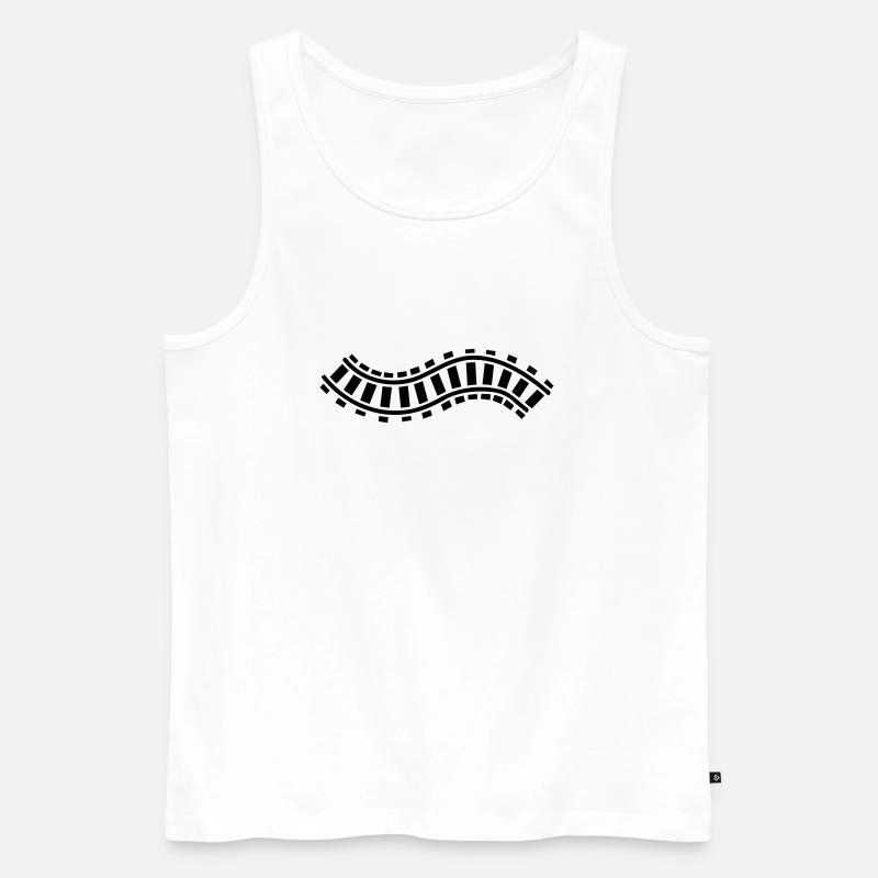 Schiene - Männer Premium Bio Tank Top - Weiß