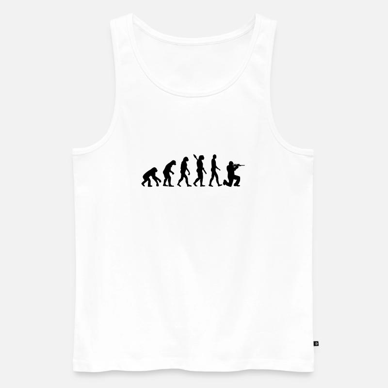 Evolution Airsoft - Men's Premium Organic Tank Top - white