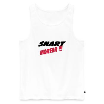 Snart morfar !! - Débardeur bio Premium Homme - blanc - Devant - Michal (187cm)