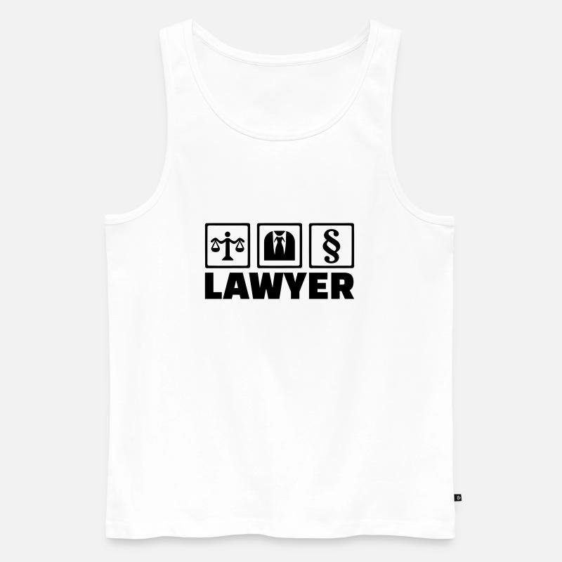 Anwalt - Männer Premium Bio Tank Top - Weiß