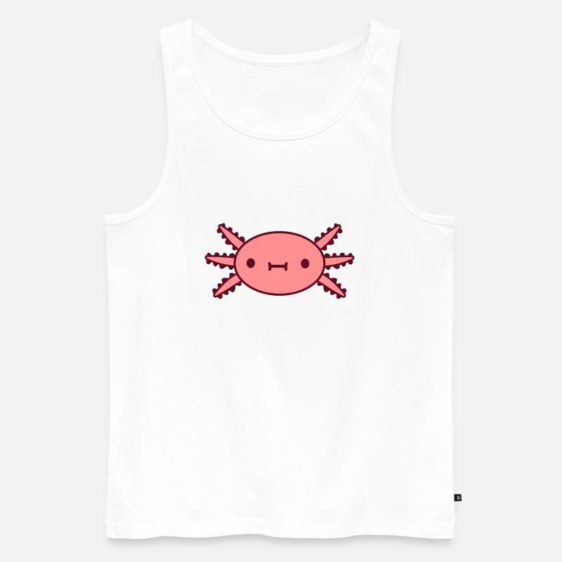 gesicht kopf kleines suesses - Männer Premium Bio Tank Top - Weiß