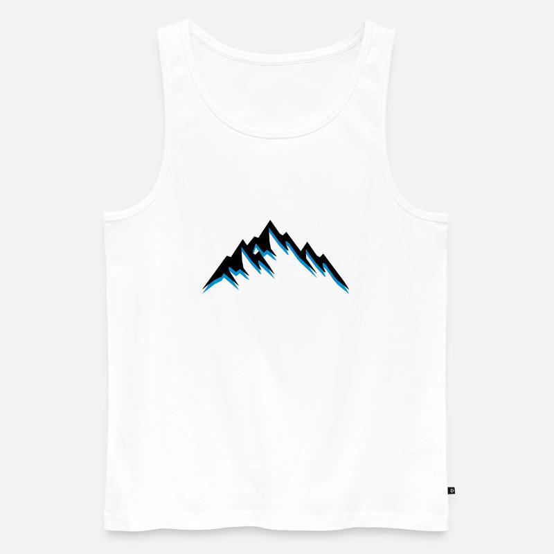 mountains design - Männer Premium Bio Tank Top - Weiß