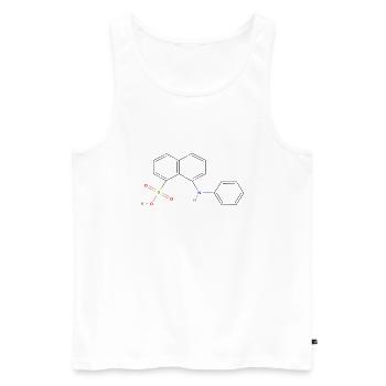 Lipase Molecule - Colored Structural Formula - Men's Premium Organic Tank Top - white - Front - AI Model Male 178 light (178cm)