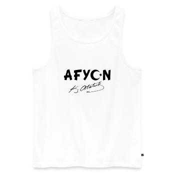 Afyon Turquie Drapeau Ata - Débardeur bio Premium Homme - blanc - Devant - Michal (187cm)