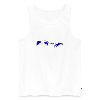 The Creation of Adam - Men's Premium Organic Tank Top - white - Front - Michal (187cm)
