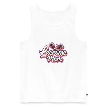 Lacrosse Sport Mutter Mama I Geschenk - Männer Premium Bio Tank Top - Weiß - Vorne - AI Model Male 178 light (178cm)