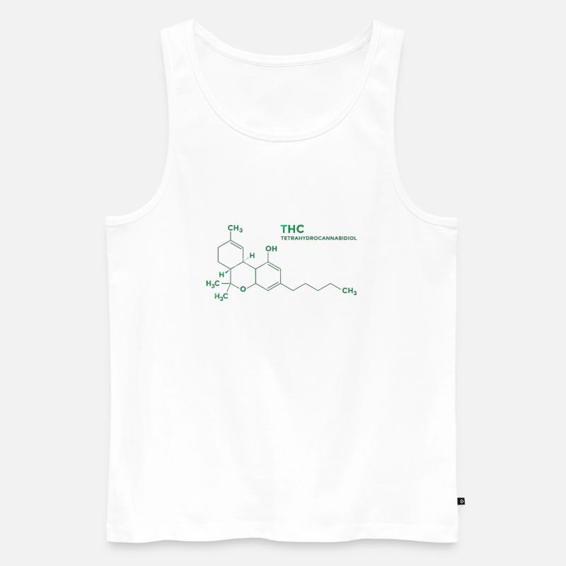 THC-Molekül - Männer Premium Bio Tank Top - Weiß