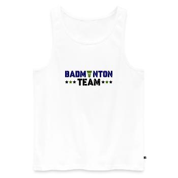 badminton team - Männer Premium Bio Tank Top - Weiß - Vorne - AI Model Male 178 light (178cm)