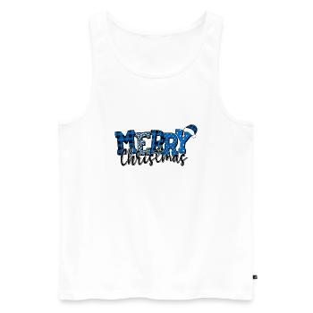 Xmas christmas santa clau naughty holidays winter - Men's Premium Organic Tank Top - white - Front - Michal (187cm)