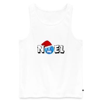 Noel givré - Débardeur bio Premium Homme - blanc - Devant - AI Model Male 178 light (178cm)
