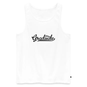 Graduate - Männer Premium Bio Tank Top - Weiß - Vorne - AI Model Male 178 light (178cm)