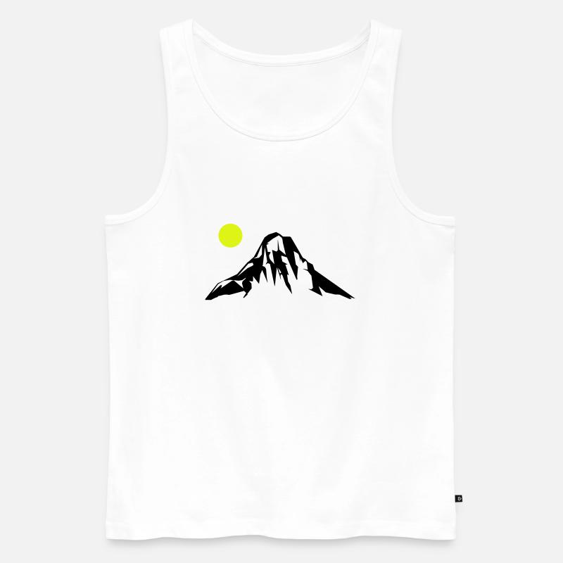 berge mountains - Männer Premium Bio Tank Top - Weiß