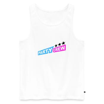 Party Crew Fun Stars Celebrate Team Friends Member - Débardeur bio Premium Homme - blanc - Devant - Michal (187cm)