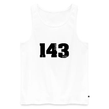 143 i love you - Männer Premium Bio Tank Top - Weiß - Vorne - Michal (187cm)