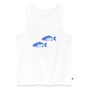Pisces - Men's Premium Organic Tank Top - white - Front - Michal (187cm)