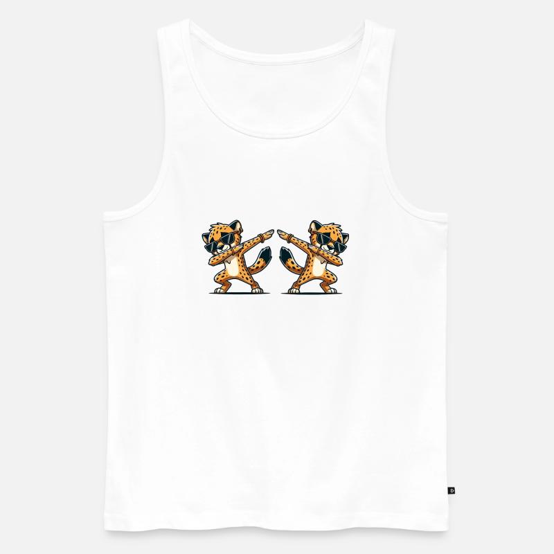Gepard DAB Comic 2 - Men's Premium Organic Tank Top - white