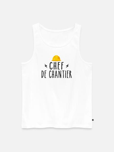 Site Manager - Men's Premium Organic Tank Top - white
